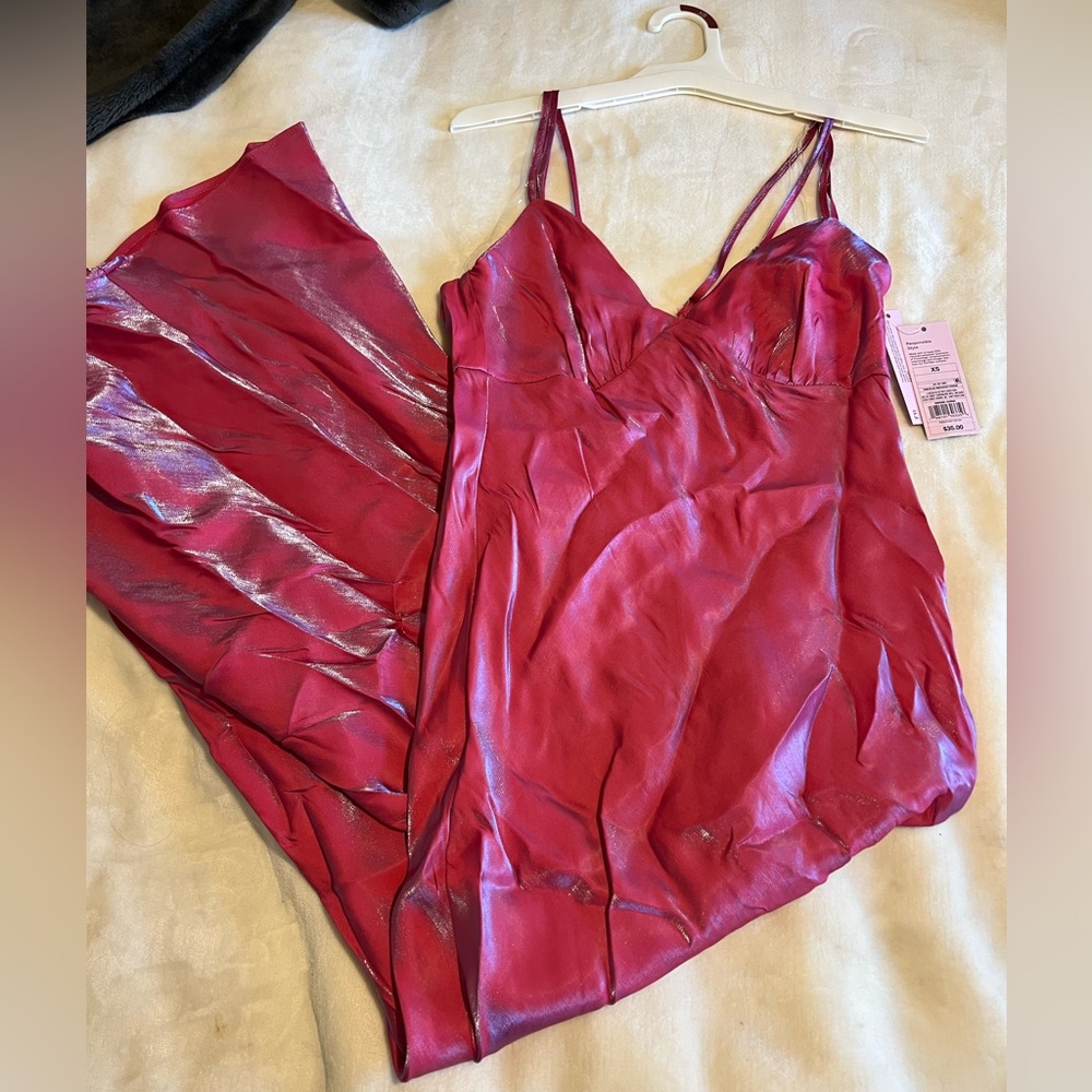 Wild fable XS Iridescent pink Slip Dress NWT